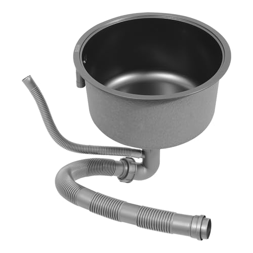 Spülbecken Küchenspüle Spüle Rund Spülbecken Küche Camping Waschbecken, Edelstahlspüle Einbauspüle Klein Küchenspüle, Mit Filter Und Kanalisation, (T x H) 36x19 CM von Sengfwin