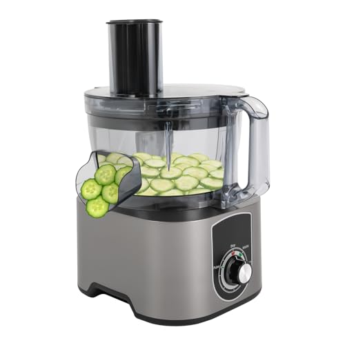 Küchenmaschine Gemüseschneider Food Processor Zerkleinerer Küche Elektrisch Obstschneidemaschine Küchenmaschinen, Professional Multifunktionale, 3 Klingen, 600W, 7 L, 2 Gänge von Sengfwin