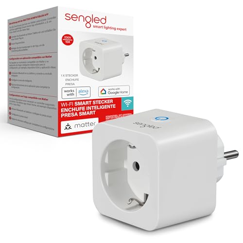 Sengled Smart Plug, für Matter geeignet, funktioniert mit Alexa, sofortige Kopplung, unterstützt bis zu 2300 W, Matter-kompatible Plattform erforderlich, 2,4 GHz, WLAN, 1er-Pack Sengled Smart Plug, für Matter geeignet, funktioniert mit Alexa, sofortige Kopplung, unterstützt bis zu 2300 W, Matter-kompatible Plattform erforderlich, 2,4 GHz, WLAN, 1er-Pack von Sengled