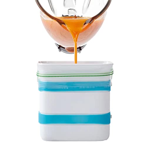 Freezer Food Block Maker | Vertical Freeze Up Freezer Food Block Maker, 6 Cup | Easy-Release Freezer Containers for Freeze and Store Soup, Broth, Sauce, Leftovers von SenhE