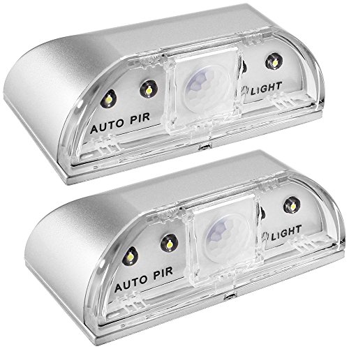 2 Pack Keyhole Lights, SENHAI Nachtlichter PIR Infrarot IR Wireless Türschloss Lampe, Auto Sensor Bewegungsmelder, 4 LED Birnen von Senhai