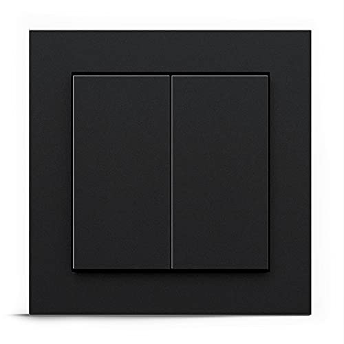GIRA + Senic Friends of Hue Smart Switch | Kabelloser Homekit Lichtschalter & Dimmer | Kompatibel mit Philips Hue & Tado | Keine Batterien, kein Aufladen | Made in Germany | 1x Schwarz von Senic