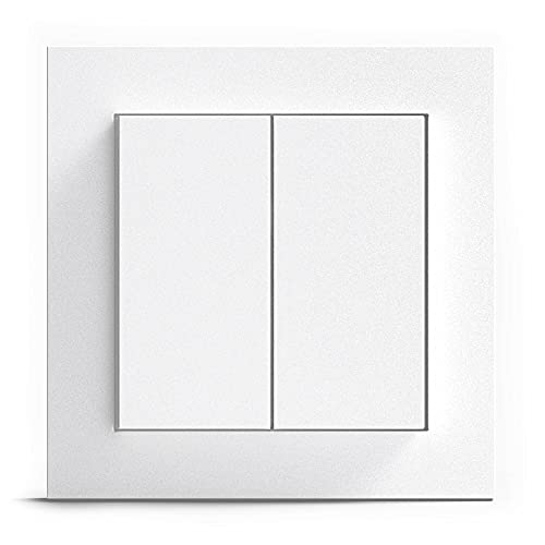 GIRA + Senic Friends of Hue Smart Switch | Kabelloser Homekit Lichtschalter & Dimmer | Kompatibel mit Philips Hue & Tado |Keine Batterien, kein Aufladen | Made in Germany | 1x Weiß Matt von Senic