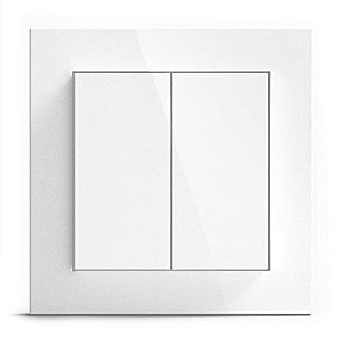 GIRA + Senic Friends of Hue Smart Switch | Kabelloser Homekit Lichtschalter & Dimmer | Kompatibel mit Philips Hue & Tado | Keine Batterien, kein Aufladen | Made in Germany | 1x Weiß von Senic