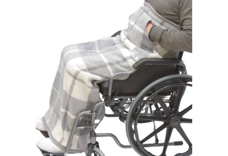 Outdoordecke Rollstuhldecke DECKE für ROLLSTUHL Beindecke Rollstuhlfahrer Kniedecke, Seniori, 1. Grau - Gitter von Seniori