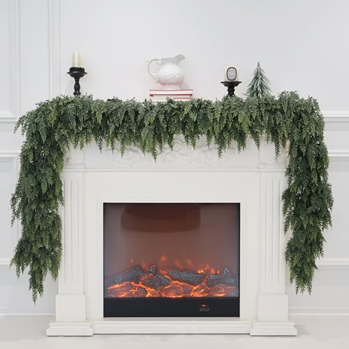 Weihnachtsgirlande aus Zedernholz, künstlich, fühlt sich echt an, dick, realistisch, grün, Kieferngirlande für Kaminsims, Kamin, Außen- und Innenbereich, Weihnachtsdekoration, 1,8 m Weihnachtsgirlande aus Zedernholz, künstlich, fühlt sich echt an, dick, realistisch, grün, Kieferngirlande für Kaminsims, Kamin, Außen- und Innenbereich, Weihnachtsdekoration, 1,8 m von Senjie
