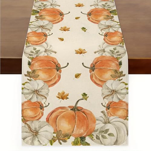 Tischläufer Herbst,Tischdecke Herbstdeko Tisch Innen,Thanksgiving,Waschbar Küche Esstisch Dekoration für Drinnen Draußen Herbstdeko Thanksgiving Dekoration -35x180cm Tischläufer Herbst,Tischdecke Herbstdeko Tisch Innen,Thanksgiving,Waschbar Küche Esstisch Dekoration für Drinnen Draußen Herbstdeko Thanksgiving Dekoration -35x180cm von Senken