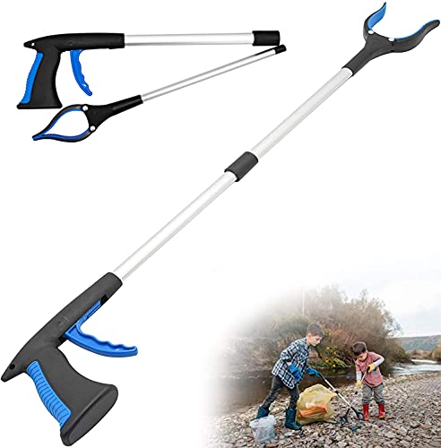 Senkora Greifer, Faltbare Greifzange für Senioren, Müllzangen mit Rotierendem Gummigreifer, Greifhilfen Klein Verstellbar Werkzeug Armverlängerung Anti Rutsch Kiefer Greifzange 81CM von Keyck