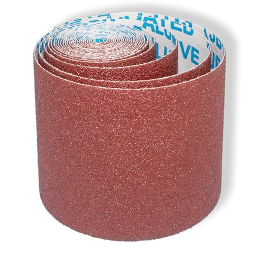 Senmai Tools Schleifpapier Rolle Körnung 600, 93 mm x 3 m verschleißfest Brauner Korund Nassschleifen Schmirgelleinenrolle mit Textilbasis, Schleifpapier für Handschleifer zum Holz Stahl Edelstahl von SenmaiTools