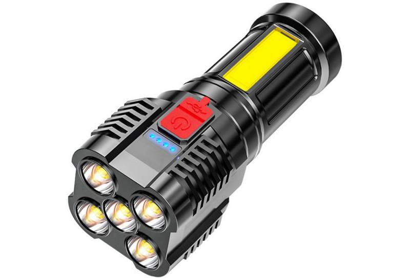 Senmudi LED Taschenlampe kleine aufladbar LED Extrem Hell 500 Lumen, USB aufladbar (Langer Betriebsdauer,5 Starke Lampenperlen Mini Torch mit 8 Lichtmodi, flashlight,stirnlampen & laternen,die taschenlampe,500mAh Akku,10W), 3 Modi,Wasserdicht, für Camping Wandern Outdoor Notfälle von Senmudi