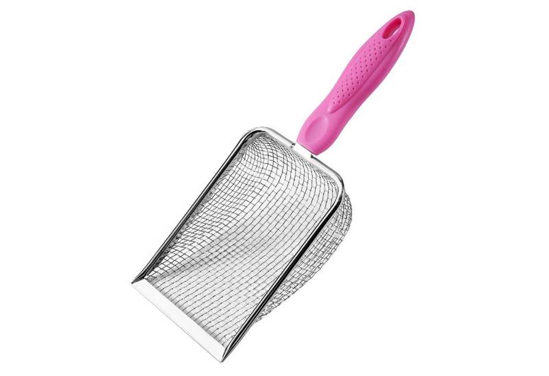 Mutig Schaufel Katzenstreuschaufel mit kleinen Löchern, robuste Metallstreuschaufel, (robustes Katzenstreu, Reinigungswerkzeug, Streuschaufel aus feinem Sand für die Katzentoilette), Sieb mit tiefer Schaufel für Katze, Hund, Kaninchen von Mutig