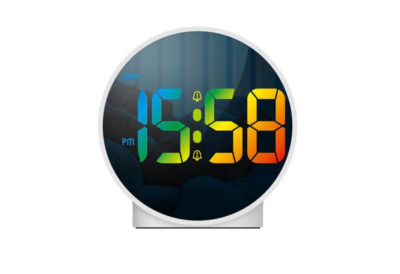 Senmudi Wecker Wecker Kinder, LED Kinderwecker, Helligkeit Einstellbar,Wecker Digital Wecker mit Licht,5 Modi,Snooze-Modus,USB Ladeanschluss,Netzbetrieben von Senmudi