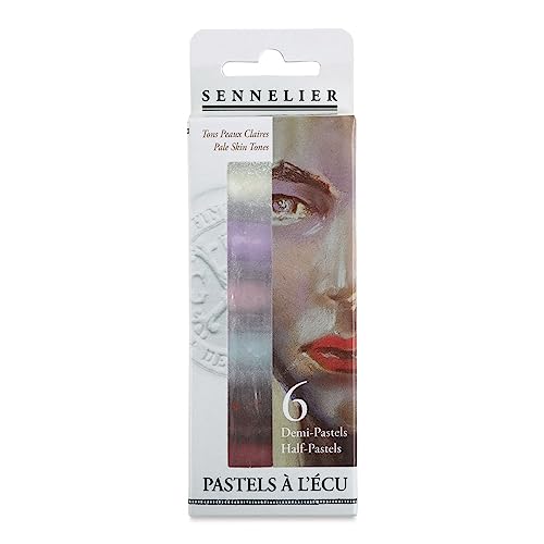 SENNELIER N132288.06 Extra-Soft Halb Pastell 6 Sticks Set, Pigment, Hochformat, helle Töne, Set of 6 von Sennelier