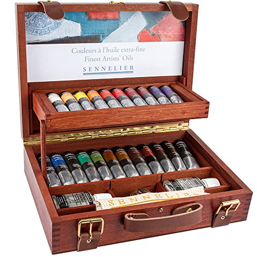 Sennelier : Artist Oil Colour : Wooden Box Set : 22 x 40ml with Accessories von Sennelier