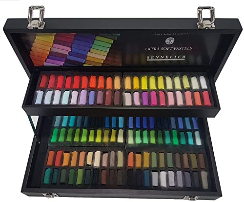 Sennelier 120 Halbpastell Paris Sammlung.Sennelier 120 Pastell Halbpastelle,Softpastellen à l'écu Holzkiste von Sennelier