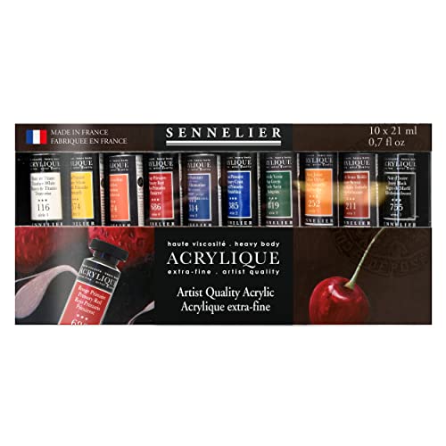 Sennelier Artist Acrylique Set, Includes Ten 21ml Tubes of Extra-Fine Artist Quality Acrylic Paint (10-120234-00) von Sennelier