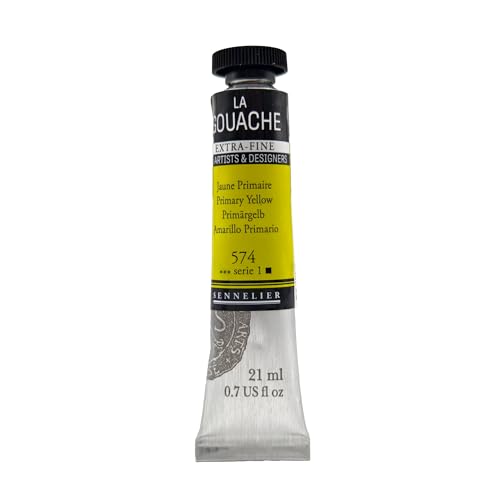 Sennelier Extrafeine Gouache-Tube (21 ml-20,7 ml), Primärgelb – S1, ideal für Aquarell- und Mischtechnik-Papierblöcke, auch mit grundierter Leinwand, Illustrationstafeln von Sennelier