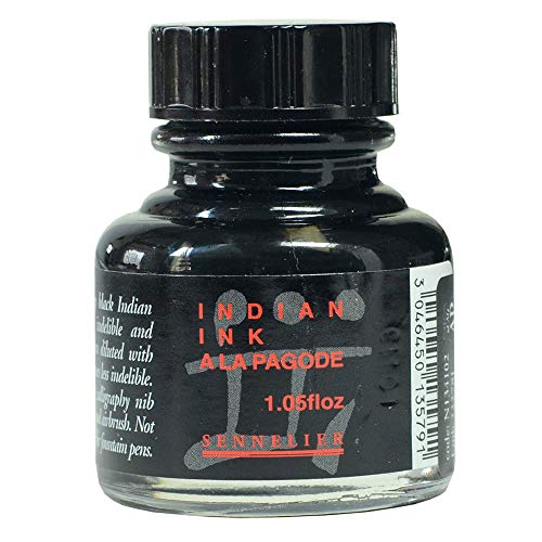Sennelier Indian Ink Ala Pagode Black 30Ml von Sennelier
