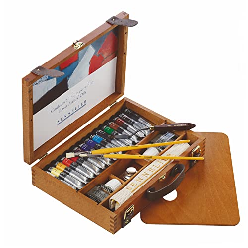 Sennelier Künstler Öl-Paint Holz Box Set 15 x 21 ml Tuben Palette, Pinsel, Tuch Sennelier Künstler Öl-Paint Holz Box Set 15 x 21 ml Tuben Palette, Pinsel, Tuch von Sennelier