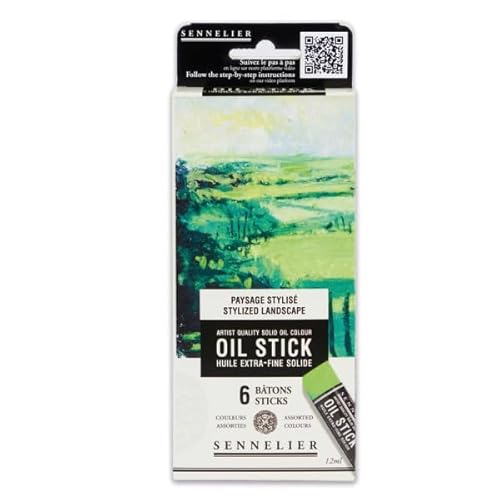 Sennelier Set mit 6 Mini Oil Sticks - abstrakte Landschaft - N130116.05 von Sennelier