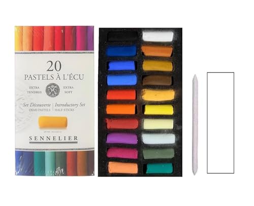 Sennelier Soft Pastel Cardboard Box Set - 20 Half Stick General Selection "Pastel Extra Fine - Artistic Quality (France Import) von Sennelier