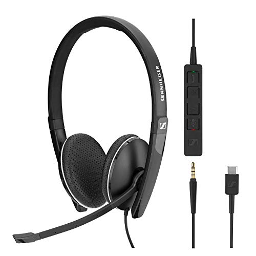 Sennheiser SC 165 USB-C (508356) – doppelseitiges (binaural) Headset für Geschäftsleute | mit HD-Stereo-Sound, Mikrofon mit Geräuschunterdrückung & USB-C-Stecker (schwarz) von Sennheiser