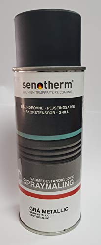 Ofenspray Grau-Metallic Senotherm Ofen Lack hitzebeständig 400 ml von Senotherm