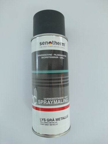 Senotherm Ofenfarbe 400ml Ofenspray grau metallic von Senotherm