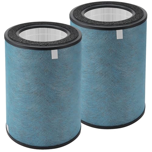 Senowi 2 Stück HP301 HP302 HP305 Ersatzfilter kompatibel mit Shark HP301, HP302 Luftreiniger MAX, HP201 HP202 und HC501 HC502 Luftreiniger Max, Teilenummer: HE3FKPET von Senowi