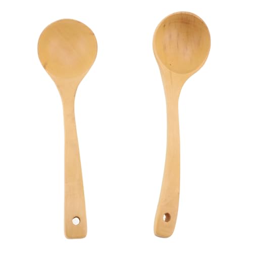 2pcs Holzlöffel Kelle zum Kochen von Non -Stick -Holzküche, die Löffel für Töpferschalen -Suppe zum Rühren gesetzt werden von Senrusa