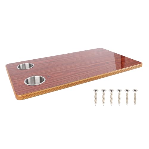 700 X 400mm RV Table Top Wood with 2 Stainless Steel Cup Holders for Camping Yacht Motorhome Deck Patio 700 X 400mm RV Table Top Wood with 2 Stainless Steel Cup Holders for Camping Yacht Motorhome Deck Patio von Senrusa