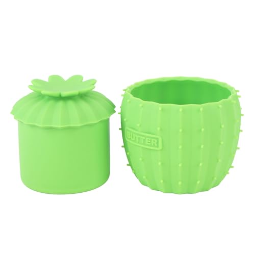 Butter Crock mit Deckel Wasserlinie Silikon Butterhalter für Küche (Grün) von Senrusa
