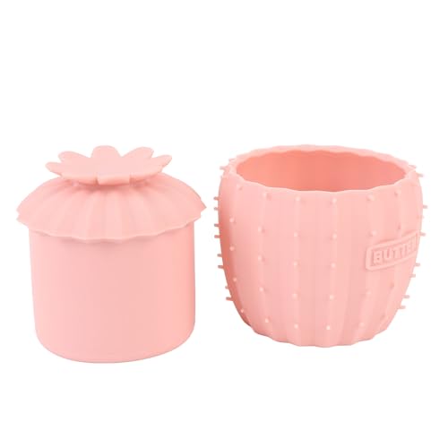 Butter Crock mit Deckel Wasserlinie Silikon Butterhalter für Küche (Rosa) von Senrusa
