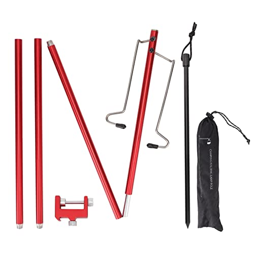 Camping -Laterne -Ständer tragbarer leichtes Camping -Aluminium -Leichtmetall -Lampen -Hangständer im Freien im Freien (Red) von Senrusa