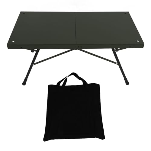 Camping Tisch Grüne Höhenverstellbare Aluminiumlegierung Leichtes Camping -Klapptisch mit Aufbewahrungstasche für Picknick -Selbst -Drive -Tour von Senrusa