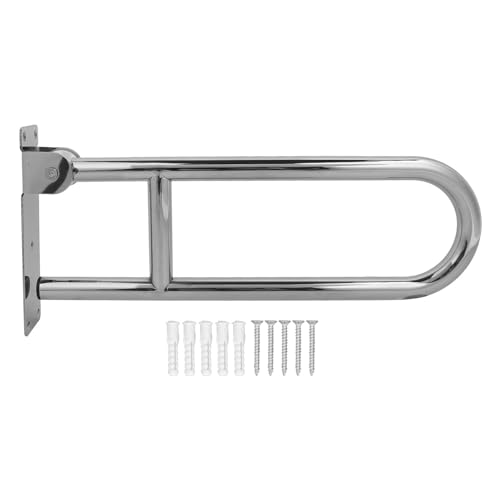 Flip Up Badezimmer-Greifen Edelstahl Ergonomie 90 ° Vertikale Rotation Wand halterung WC-Handläufe für alte Menschen von Senrusa