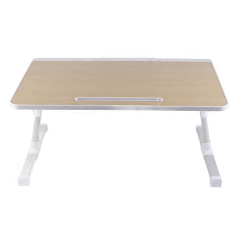 Laptop -Betttisch mit faltbaren Beinen rotierende Tischtisch -Aluminium -Legierung tragbarer Laptop -Schreibtisch zum Schreiben von Arbeitslesebietern (Gelb) von Senrusa