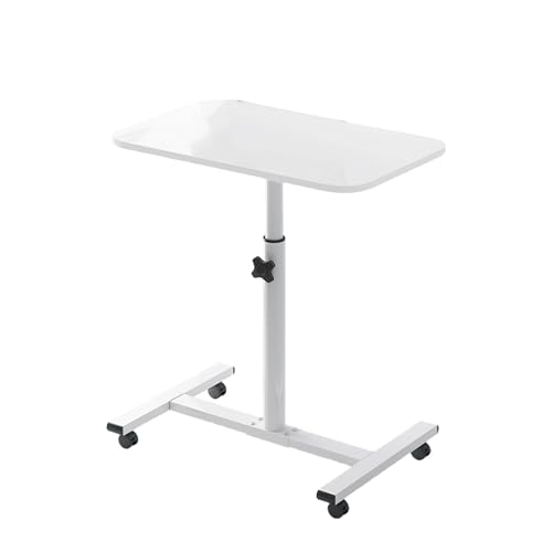 Mobile Laptop Computer Desk Cart Mobile Rolling Laptop Cart 360 Degree Rotating Desktop for Home Office (Warm Color) von Senrusa
