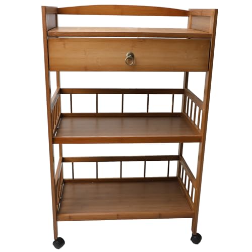 Mobile Servierwagen Rolling Side Table mit n Mehrzwecklagerorganisator Kaffeekabinett Sideboard für den Heimgebrauch von Senrusa