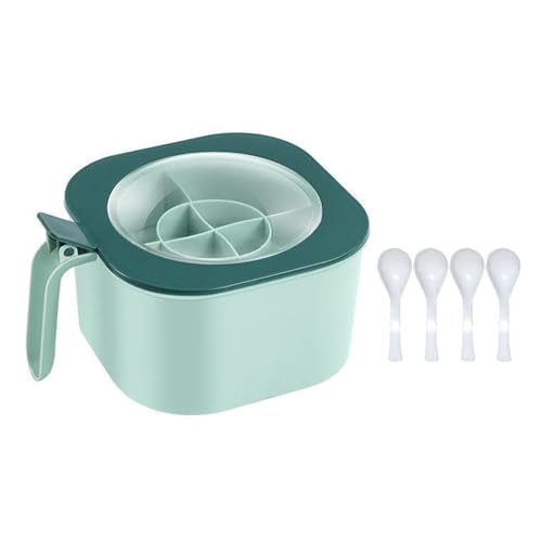 Seasoning Organizer Box PP 4 Compartments Multifunctional Container Box for Kitchen (Green) von Senrusa
