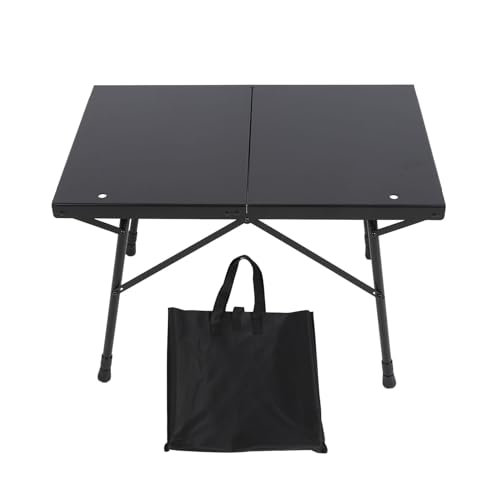 Senrusa Camping Klapptisch Professionelle Heighöhe Aluminiumlegierung Camping Beizertisch für Außenwanderung Picknicks BBQ Kochen Schwarz von Senrusa