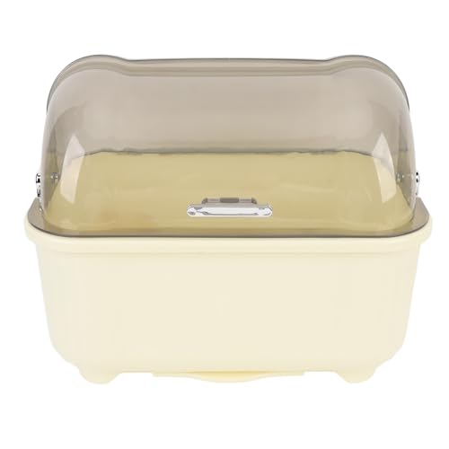Senrusa Dish Drying Box Effective Drainage Large Capacity PP Plastic Bowl Dish Dryer Holder with Dust Proof Cover for Kitchen von Senrusa