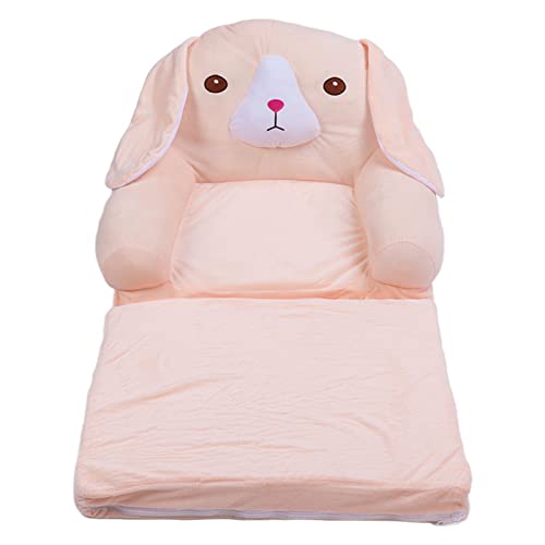 Senrusa Faltbares Kindersofa, rosa Hunde-Schwamm, ausziehbare Kindercouch, weiches aufklappbares Schlafsofa für Zuhause, Hotel, Kindergarten (2 Tier) von Senrusa