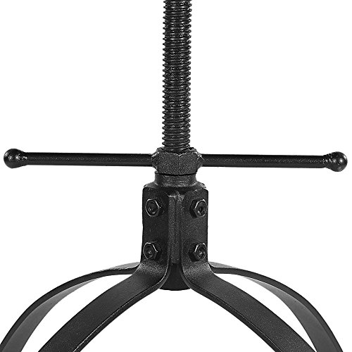Senrusa Ikayaa Industrial Style Metal Barhocker A -Justable Height Dreh Küche Essstuhl mit Rückenlehne von Senrusa