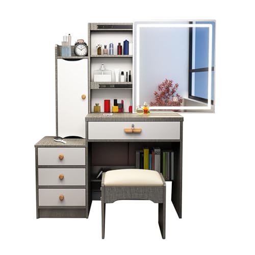 Senrusa Schminktisch moderner Multi -funktionaler Waschtisch mit beleuchteten Spiegelschubladen für Schlafzimmer Senrusa Schminktisch moderner Multi -funktionaler Waschtisch mit beleuchteten Spiegelschubladen für Schlafzimmer von Senrusa