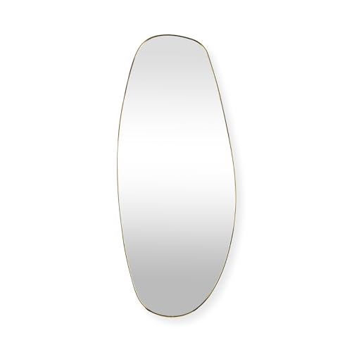 SensaHome Leandro Wandspiegel – Organischer Spiegel – Asymmetrisches Design – 120x50 cm – Gold von SensaHome