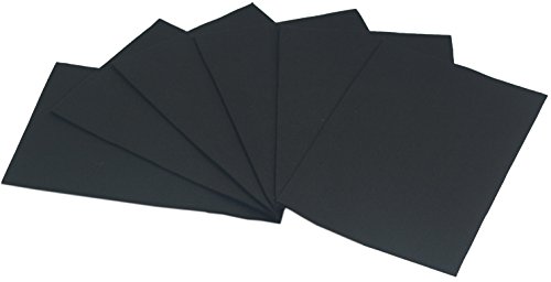 Sensalux 6X Filz Tischsets, schwarz, 90grad Ecken, Tischset, Platzsets, Platzmatte, 4-5mm starker Filz, Untersetzer 30x45cm, Tischmatten von Sensalux