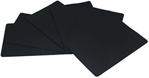 Sensalux 6X Filz Tischsets, schwarz, abgerundete Ecken, Tischset, Platzsets, Platzmatte, 4-5mm starker Filz, Untersetzer 30x45cm, Tischmatten von Sensalux