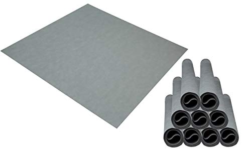 Sensalux Tischdecke, abwaschbar, Vorteilspack, 10 Stück, 1m x 1m, Grau von Sensalux