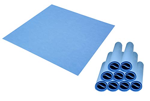 Sensalux Tischdecke, abwaschbar, Vorteilspack, 10 Stück, 1m x 1m, Hellblau von Sensalux